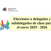 HORARIOS Y LUGARES DE VOTACIÓN PARA DELEGADOS Y SUBDELEGADOS DÍA 6 OCTUBRE DE 2025